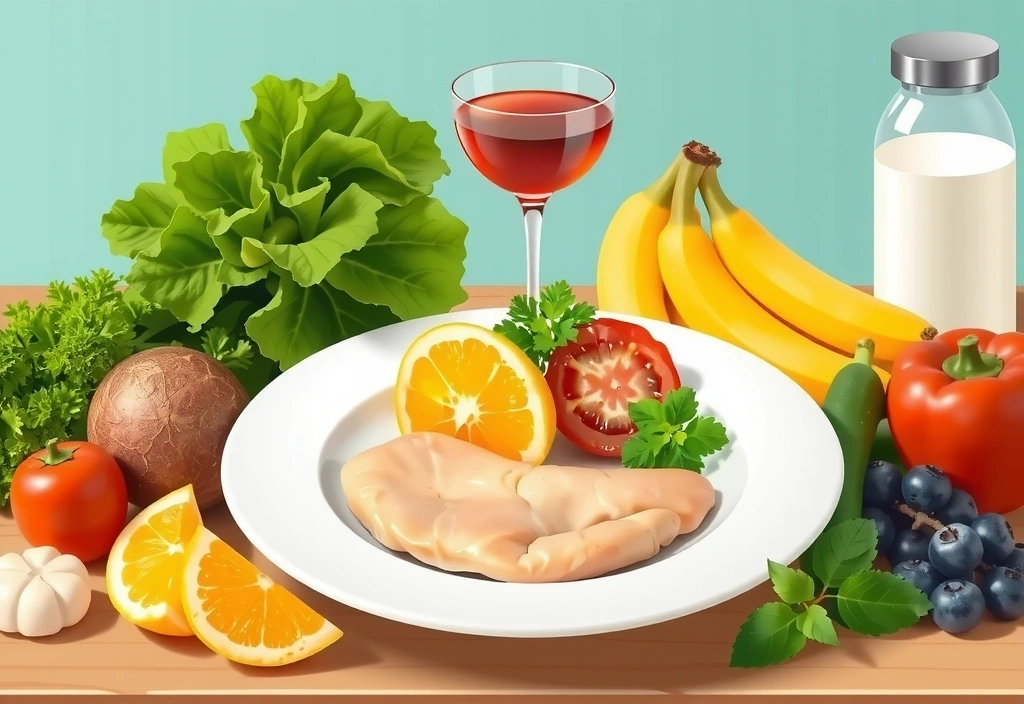 Healthy food choices illustration